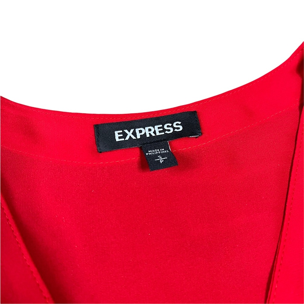 Express Split Neck Roll Sleeve Blouse - image 3